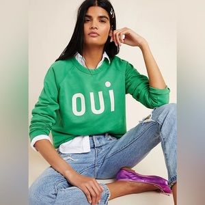 Anthropologie “OUI” sweatshirt by Clare V, size XS